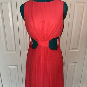 Cutout dress. Coral orange. Size 13/14